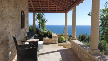 Standard Apartment, 1 Bedroom, Private Pool, Sea View | Terrace/patio