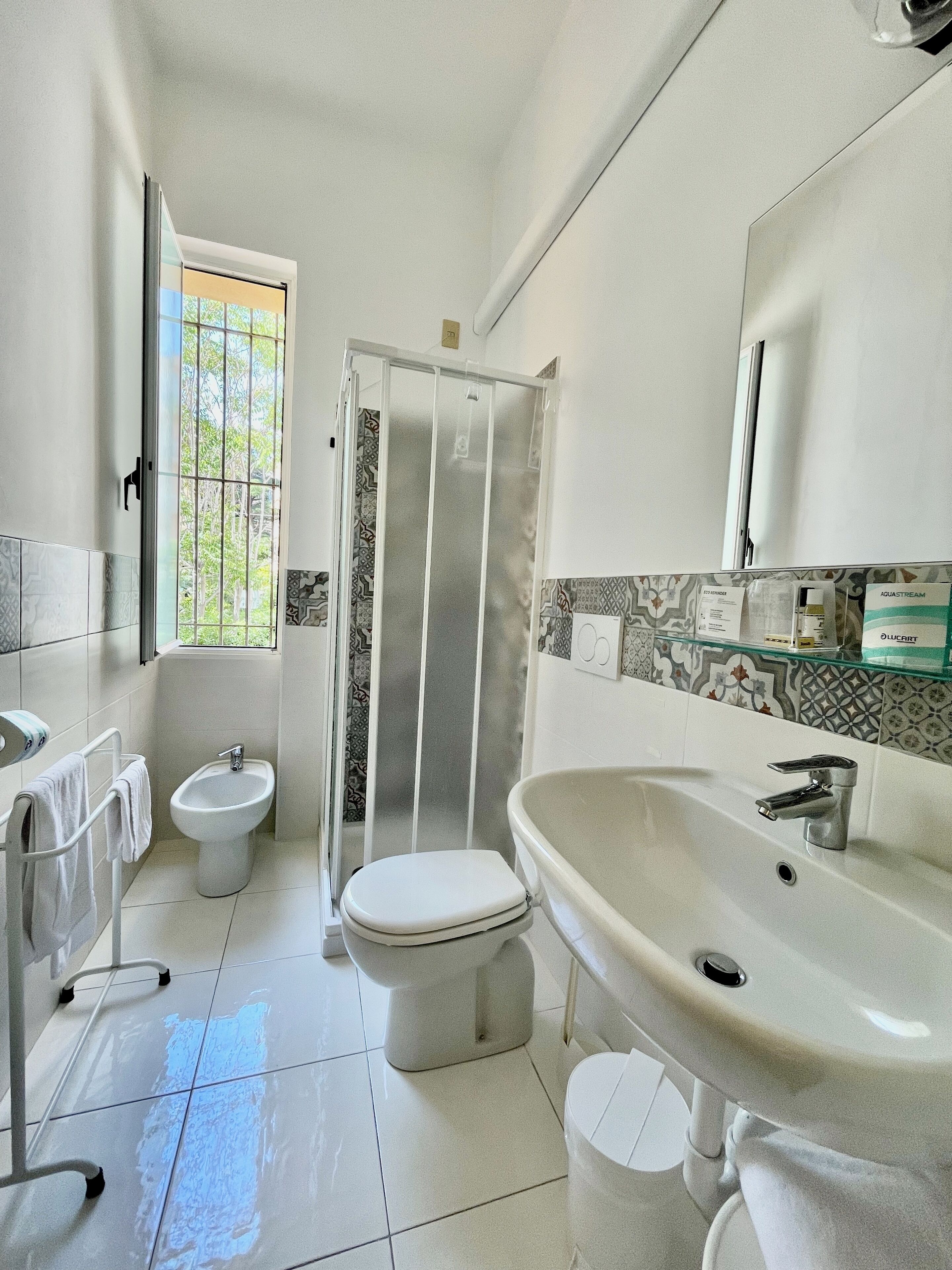 classic single room, 1 single bed | bathroom | shower, hair dryer, bidet, towels