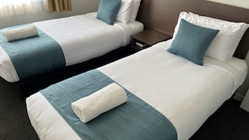 2 bedrooms, premium bedding, in-room safe, desk