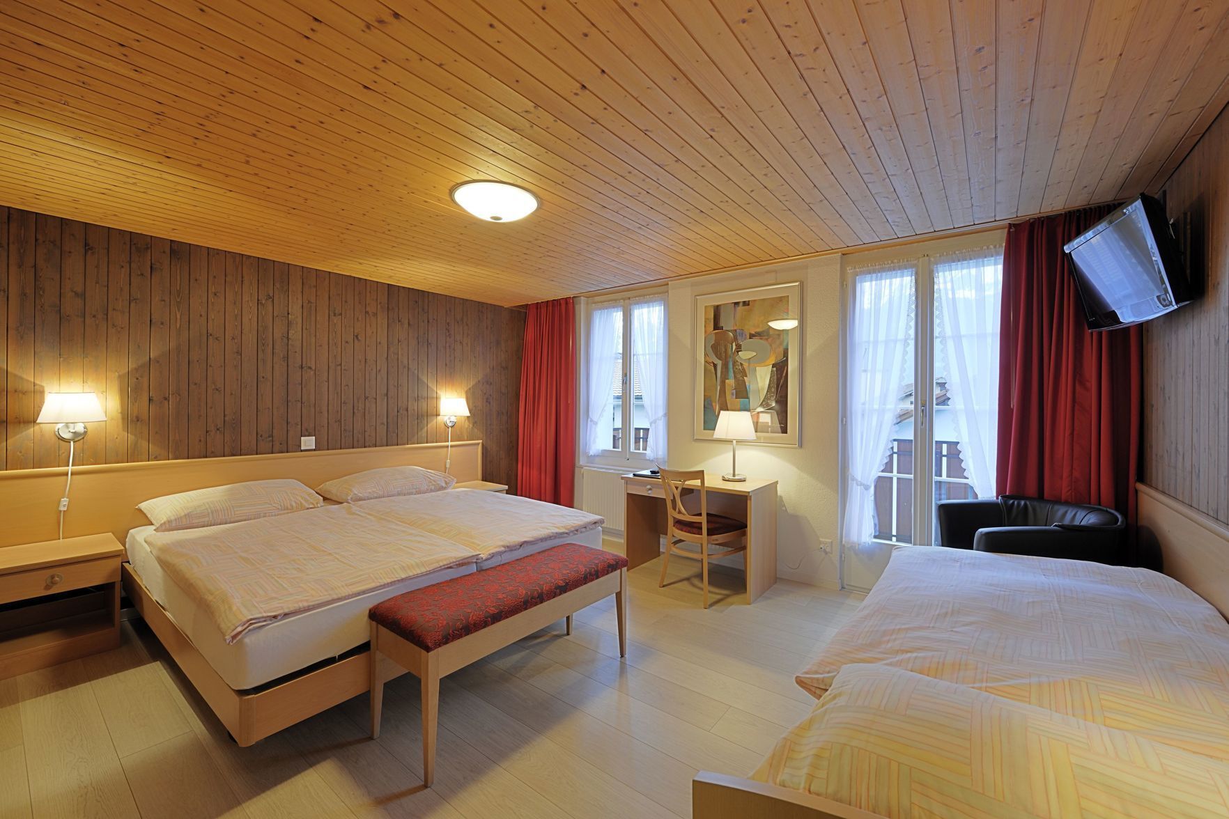 Premium bedding, memory-foam beds, in-room safe, desk