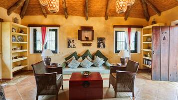 Huis (Suite) | 1 slaapkamer, lakens van Egyptisch katoen, luxe beddengoed, donsdekens