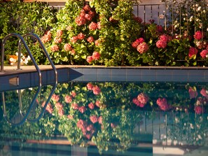 Outdoor pool, pool loungers - Astromeria Hotel (Zagora-Mouresi)