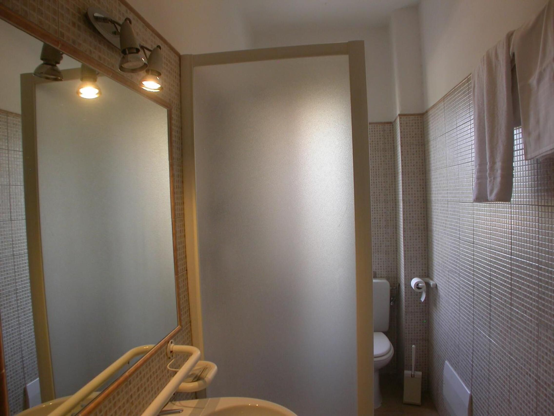 shower, free toiletries, hair dryer, bidet