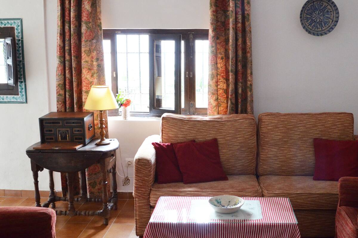 independent house, 2 bedrooms, kitchenette, garden area | living room | flat-screen tv