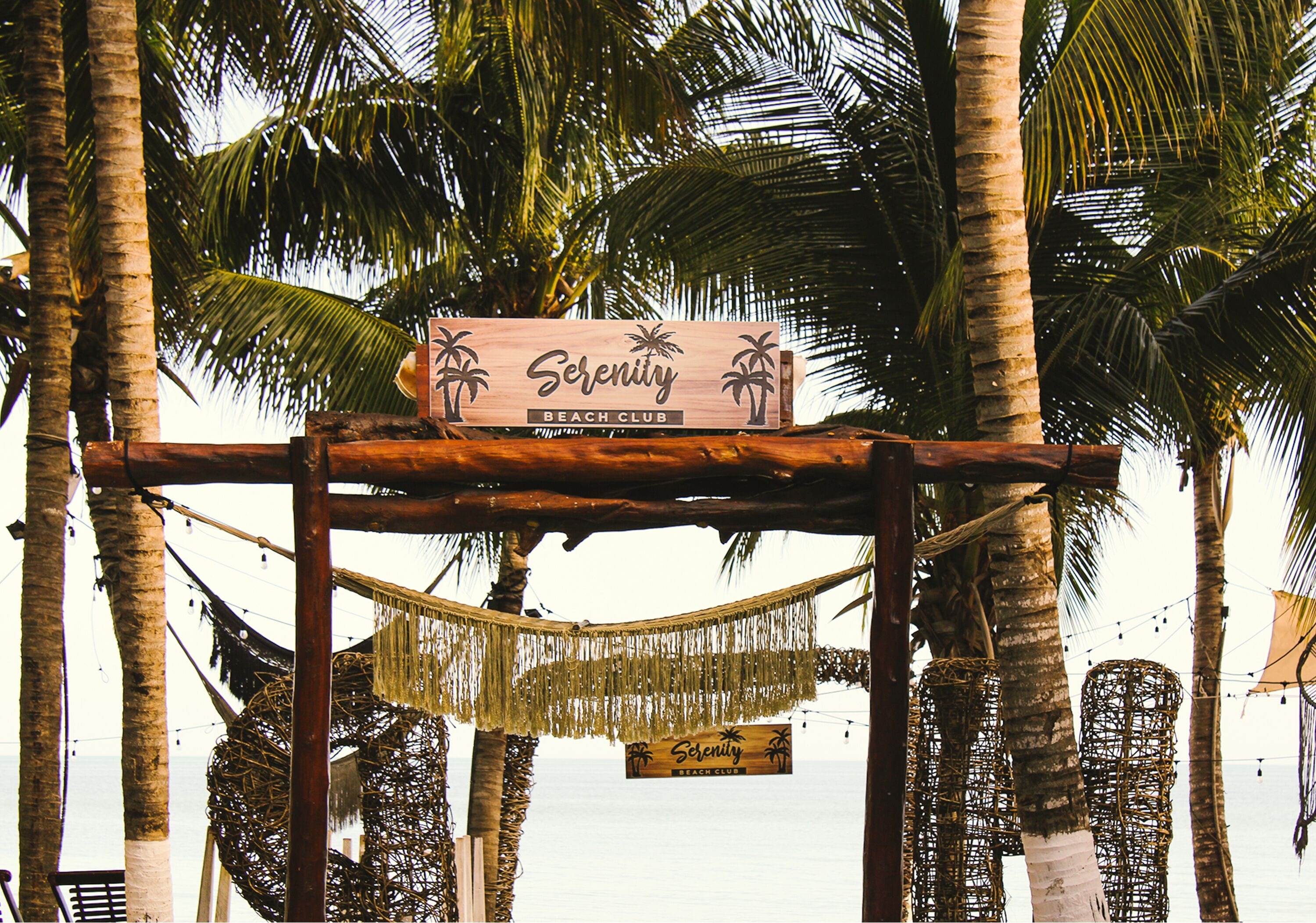 on the beach, white sand, sun-loungers, beach towels