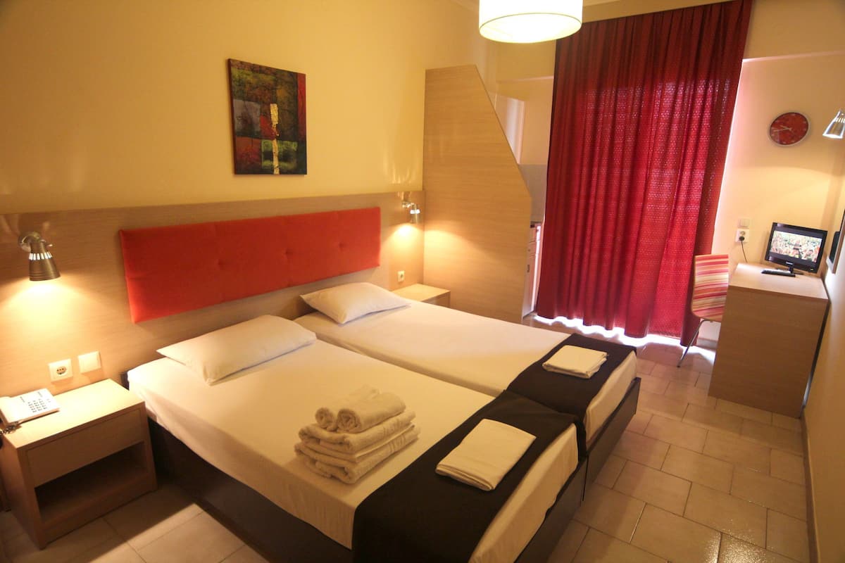 in-room safe, desk, laptop workspace, iron/ironing board