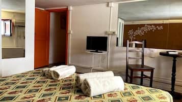 Blackout curtains, iron/ironing board, cots/infant beds, free WiFi