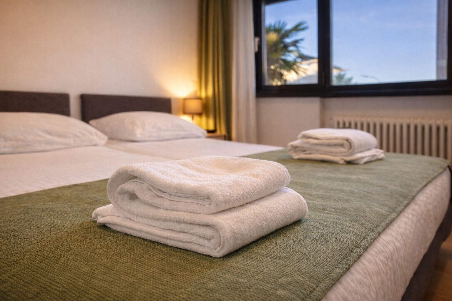 Minibar, safe på rommet og ekstrasenger (mot et tillegg)