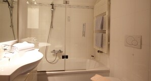 Hair dryer, towels