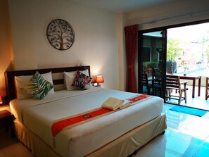 Deluxe Double Room, 1 King Bed, Pool Access, Pool View | Select Comfort beds, in-room safe, desk, free WiFi - Seven Seas Hotel (Patong)