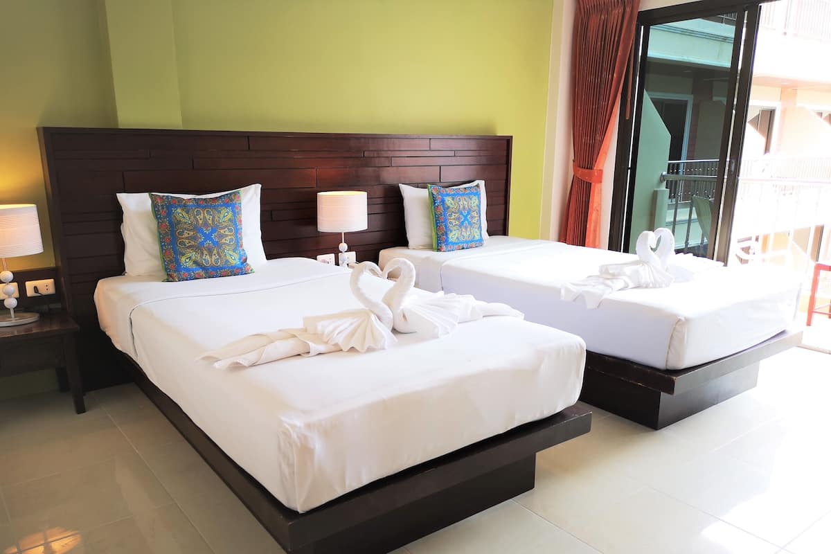 Standard Double Room, 2 Single Beds, Balcony, Pool View | Select Comfort beds, in-room safe, desk, free WiFi