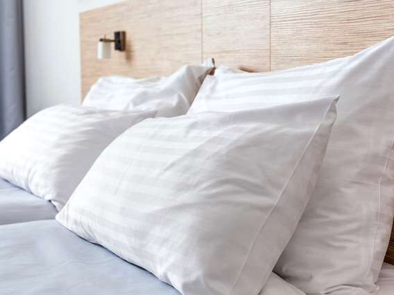 Down duvets, desk, blackout curtains, iron/ironing board