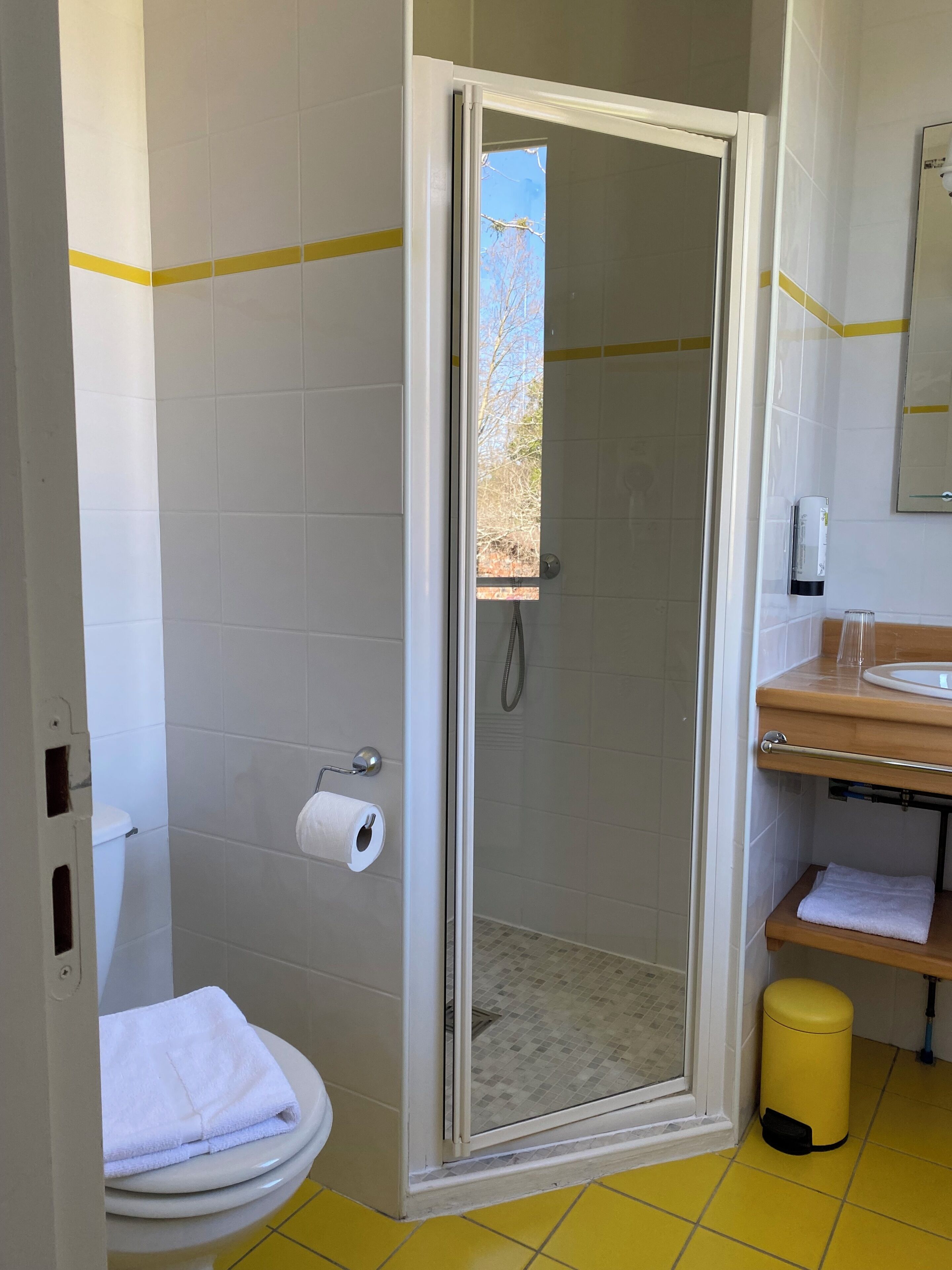 Standard Room | Bathroom | Hair dryer, towels, soap, shampoo