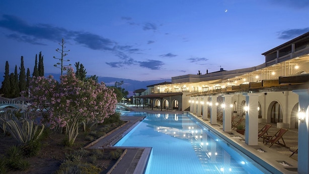 Indoor pool, outdoor pool, pool umbrellas, sun loungers - Eretria Village Resort & Conference Center (Eretria)