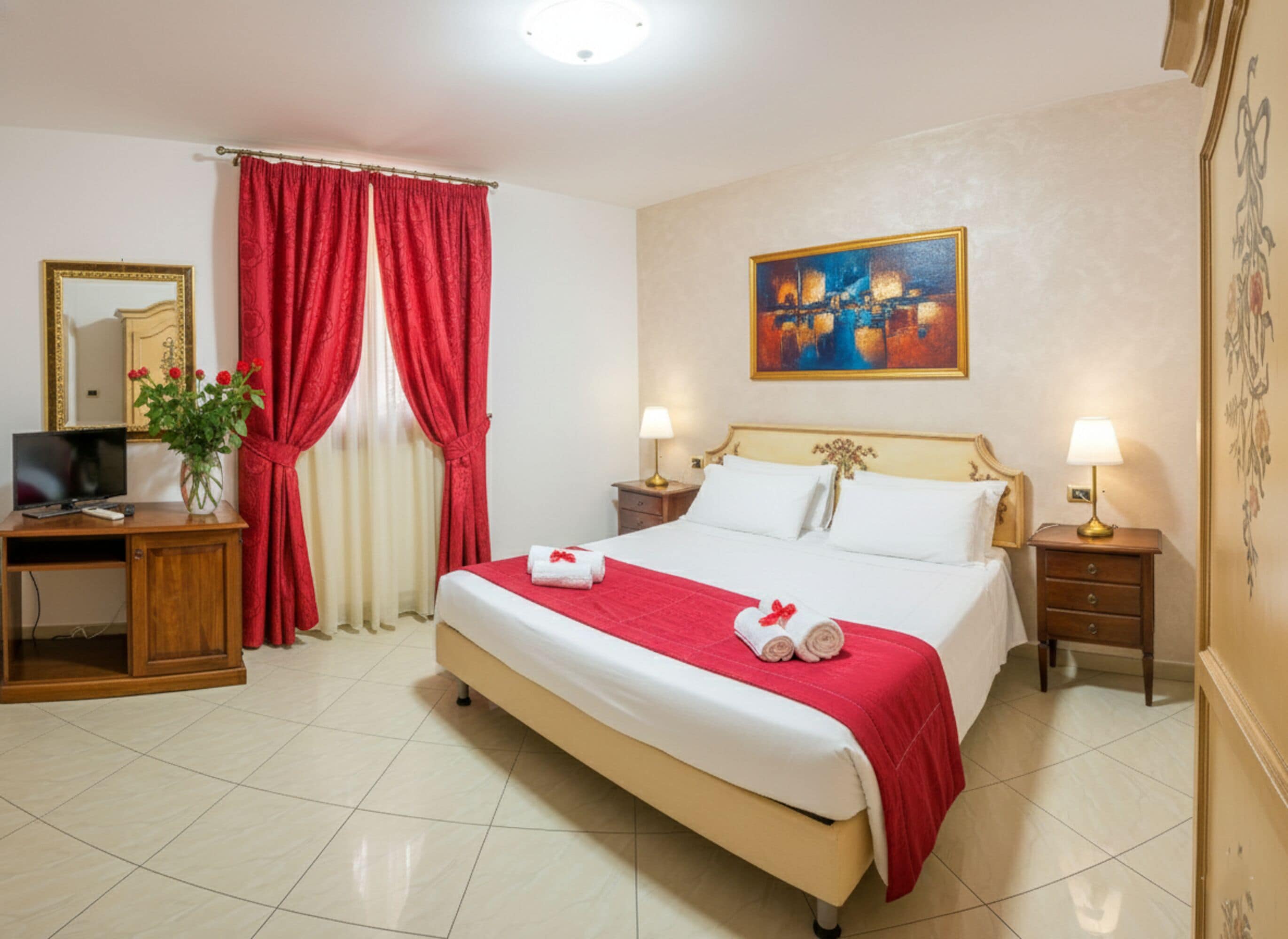 Kahden hengen huone | Allergiatestatut vuodevaatteet, tallelokero huoneessa, työpöytä