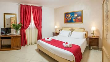 Habitación doble | Ropa de cama hipoalergénica y caja de seguridad en la habitación