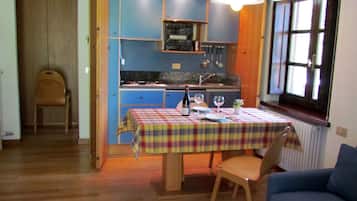 Fridge, stovetop, cookware/dishes/utensils