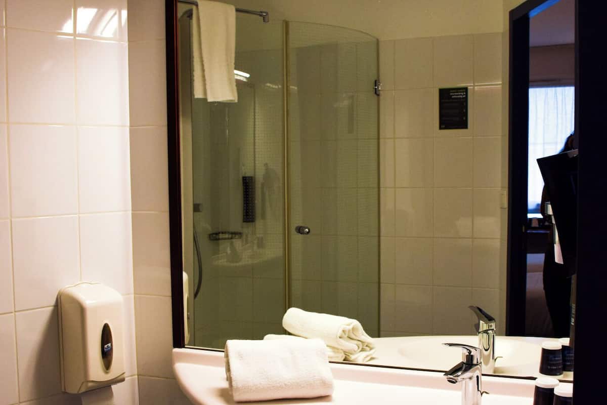 shower, hydromassage showerhead, eco-friendly toiletries, hair dryer