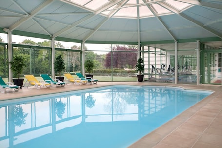 Indoor pool, open 9:00 AM to 8 PM, sun loungers. Domaine des Roches Hotel & Spa