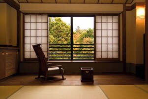 Japanese Western Style Room (YAWATANO)  | Down comforters, in-room safe, desk, free WiFi