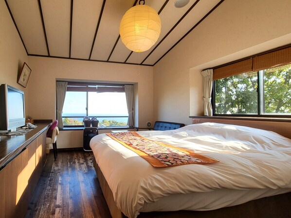Double Room (UMIHOTARU) | Down duvets, in-room safe, desk, free WiFi - Yawatano Onsenkyo Morinoyu Kiranosato (Ito)