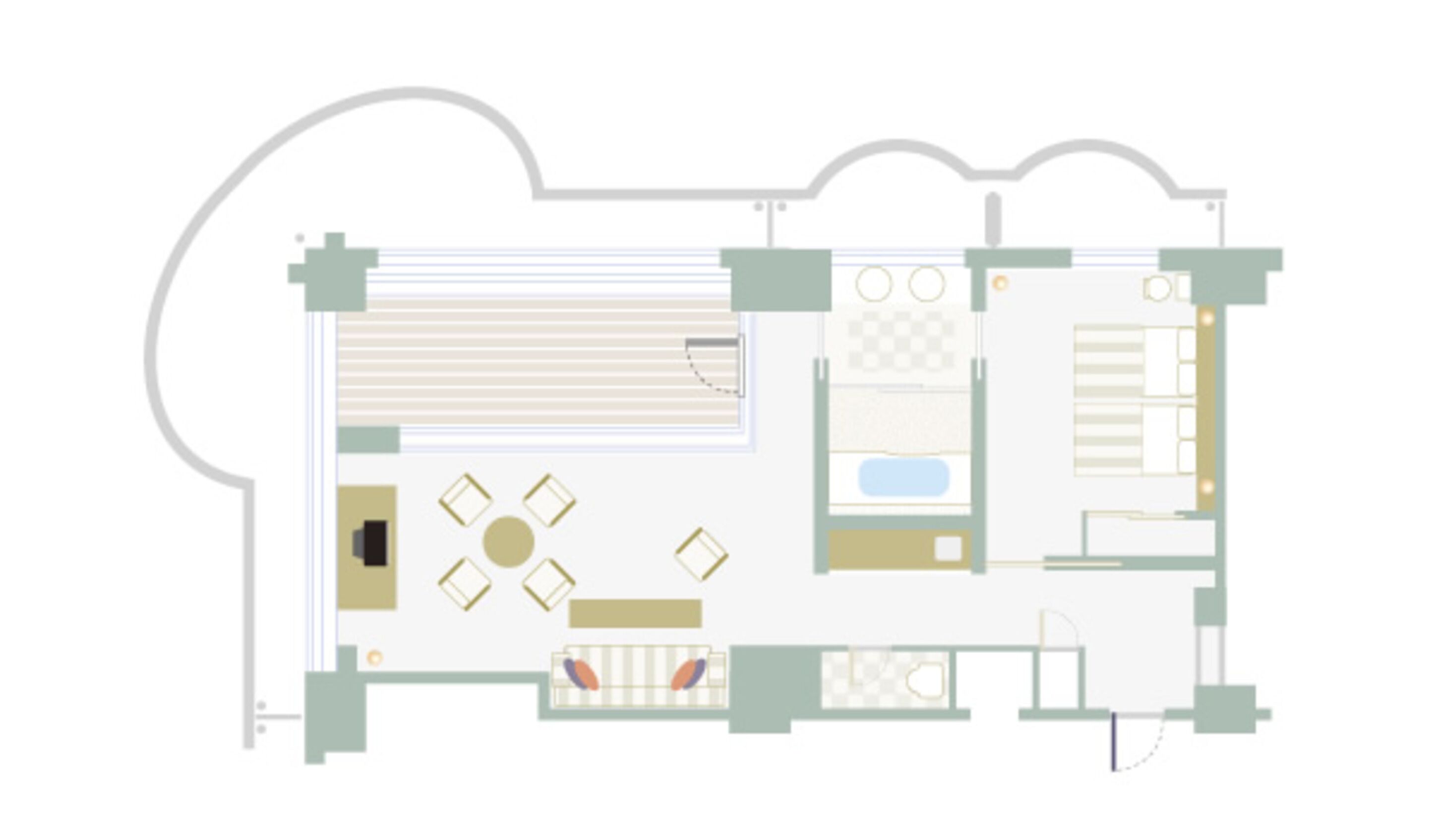 beach tower suite, non smoking | in-room safe, blackout curtains, iron/ironing board, free wifi