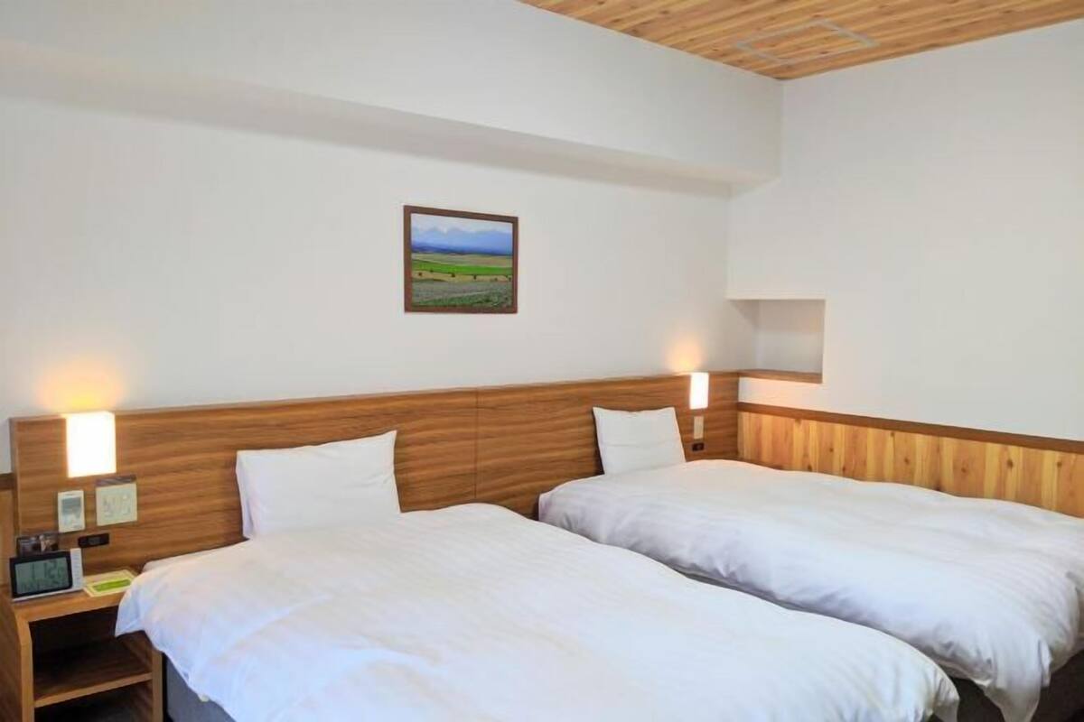 Premium bedding, down comforters, desk, laptop workspace