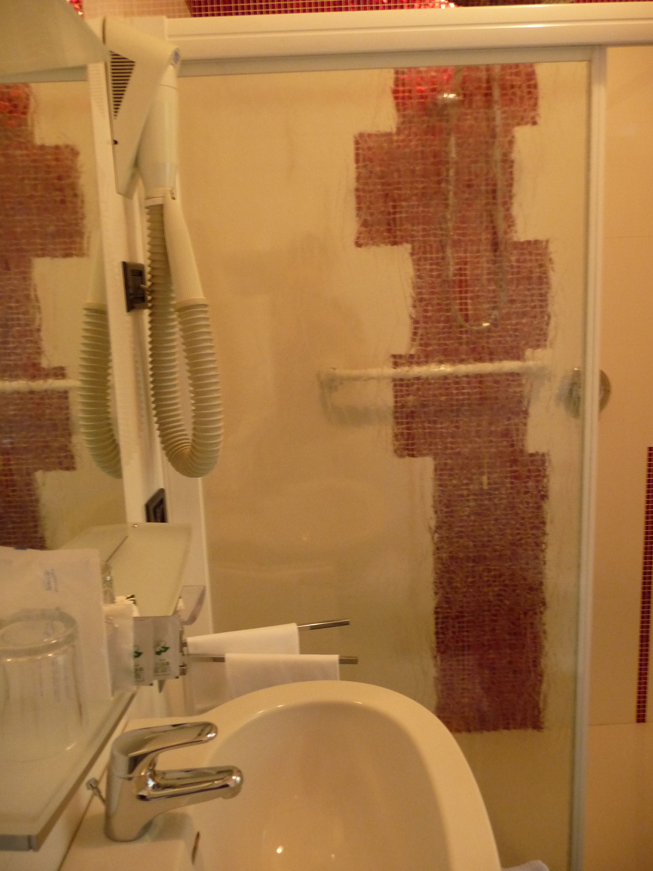 shower, free toiletries, hair dryer, bidet