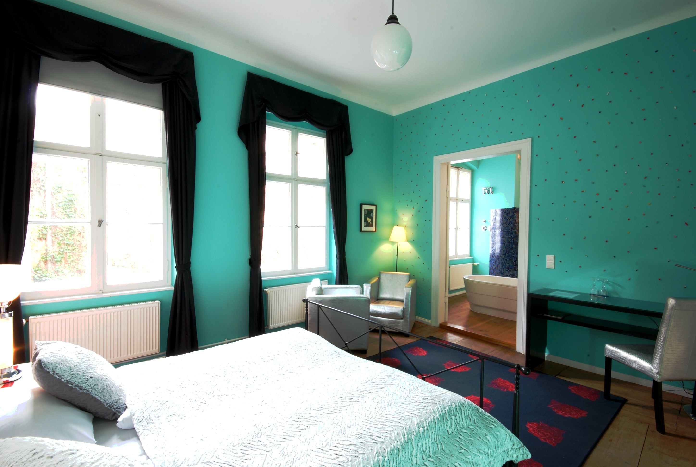 comfort double room, private bathroom | living area | flat-screen tv