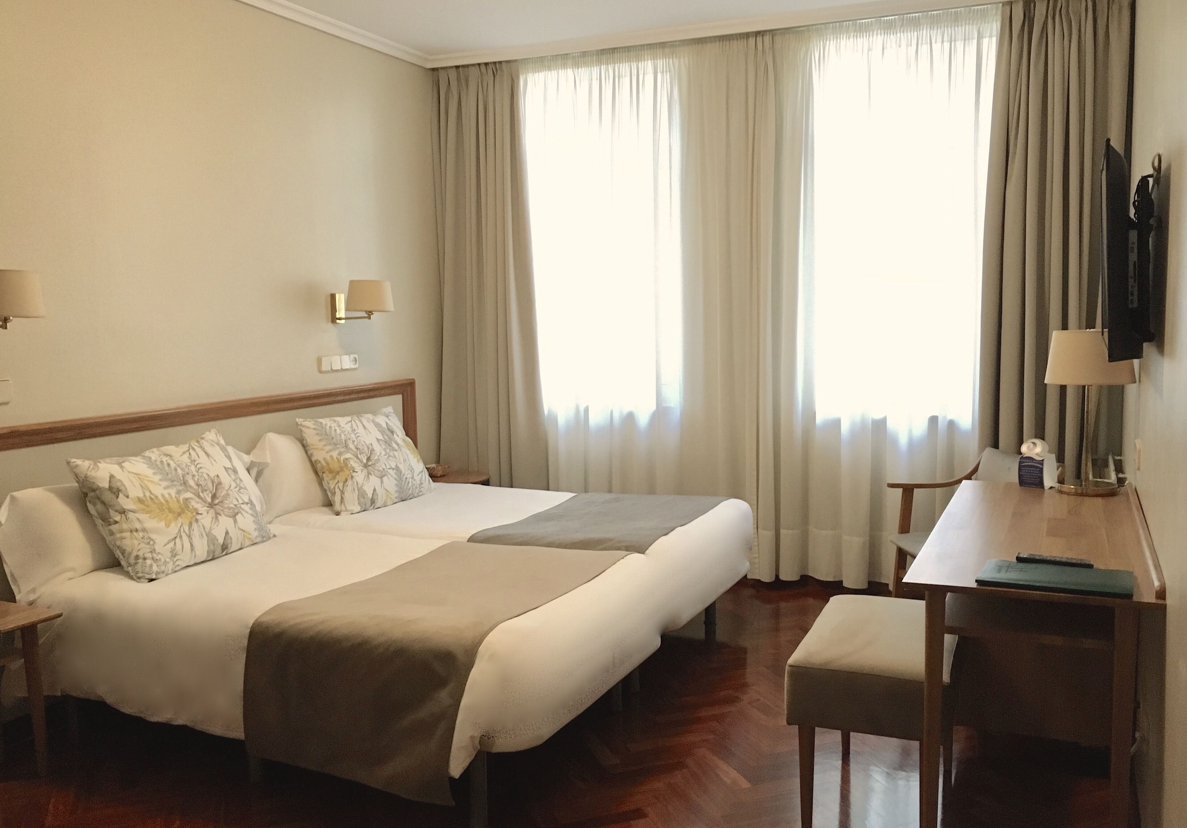 In-room safe, desk, laptop workspace, blackout curtains