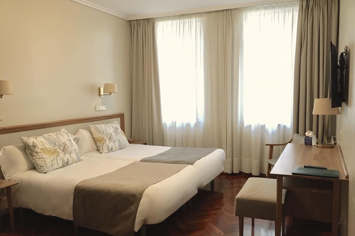 In-room safe, desk, laptop workspace, blackout drapes