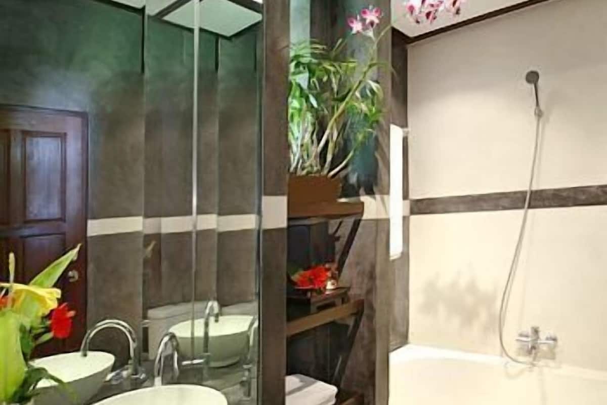 Three Bedroom Villa | Bathroom | Hair dryer (on request), towels