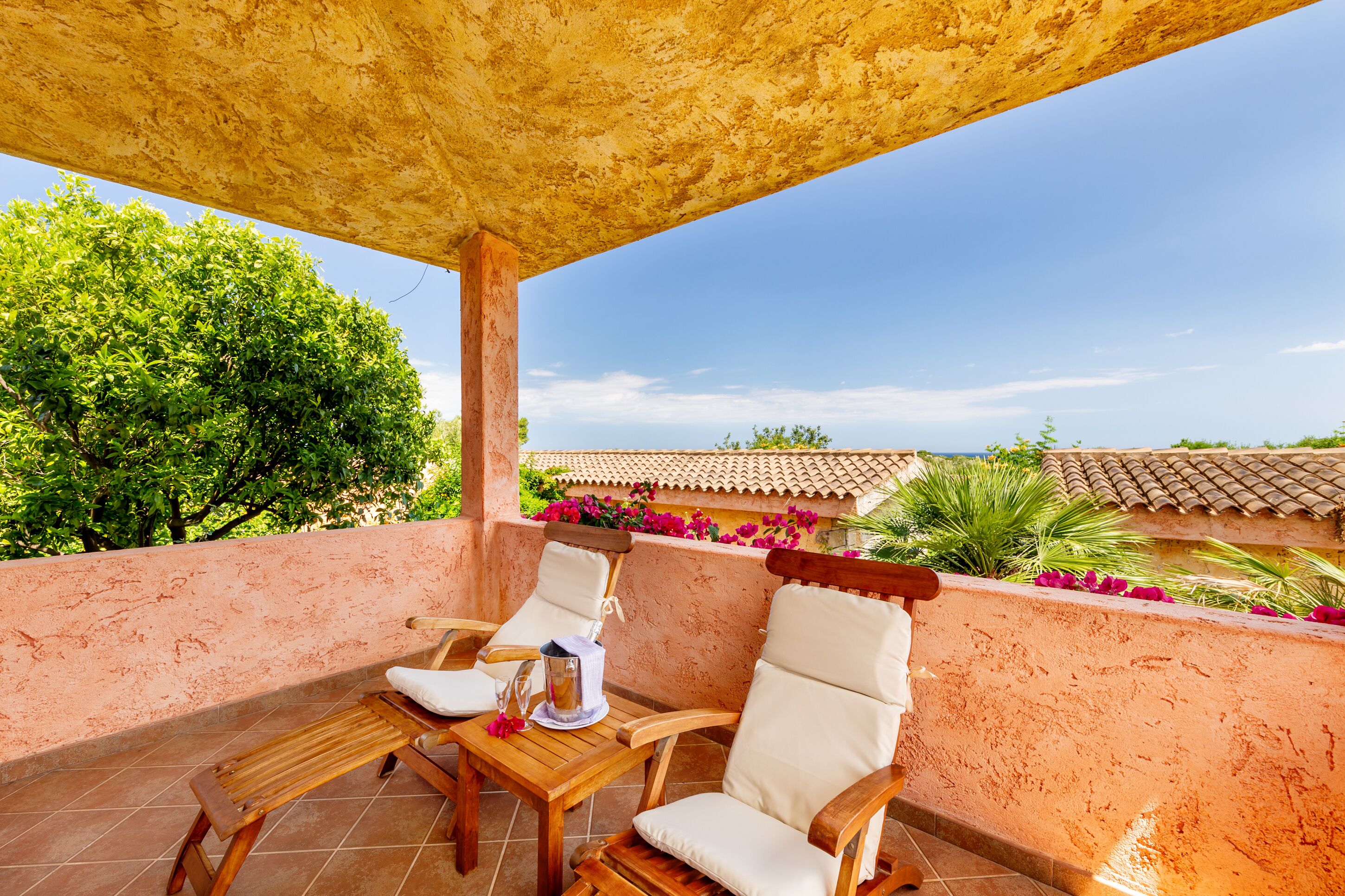 double cottage room, sea view | terrace/patio