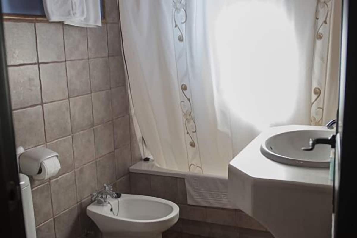 free toiletries, hair dryer, towels