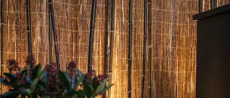 Standard-herbergi - vísar að hótelgarði (Private External Bathroom ) | Verönd/útipallur