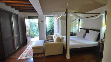 Chambre Confort Double ou avec lits jumeaux, côté jardin | Vue de la chambre