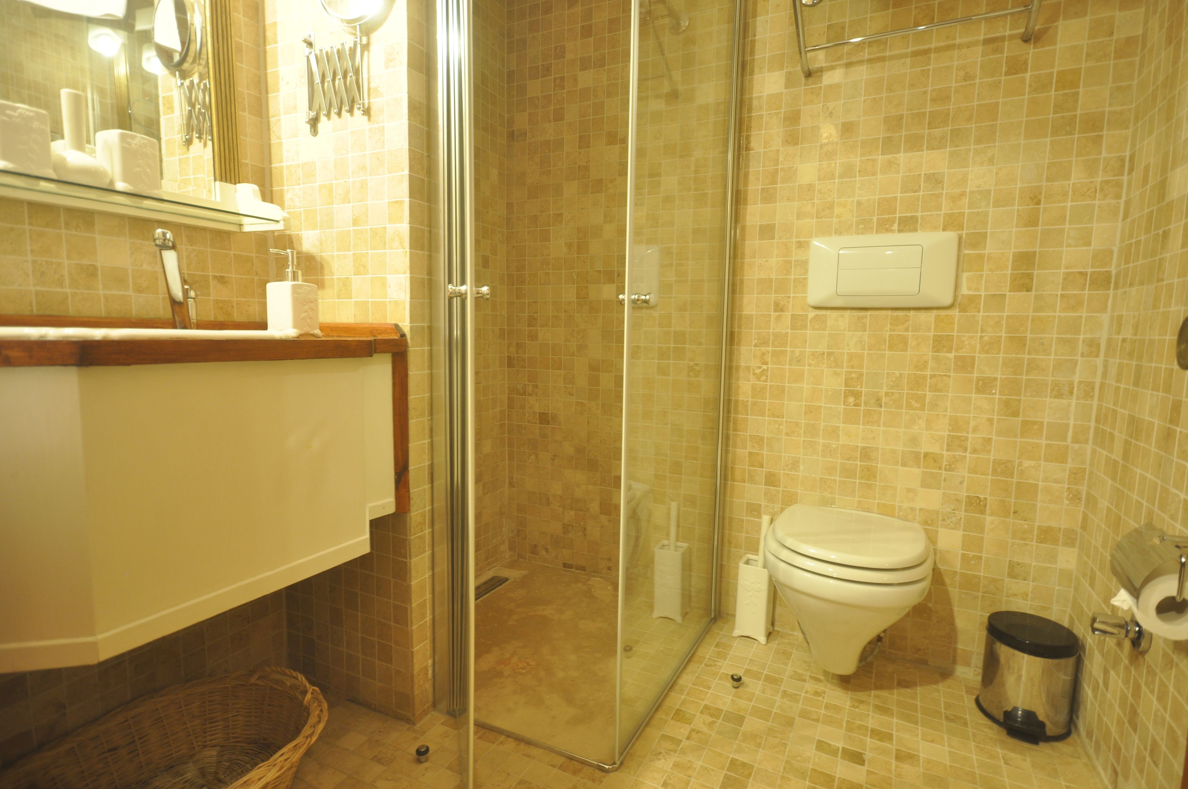 shower, free toiletries, hair dryer, bathrobes