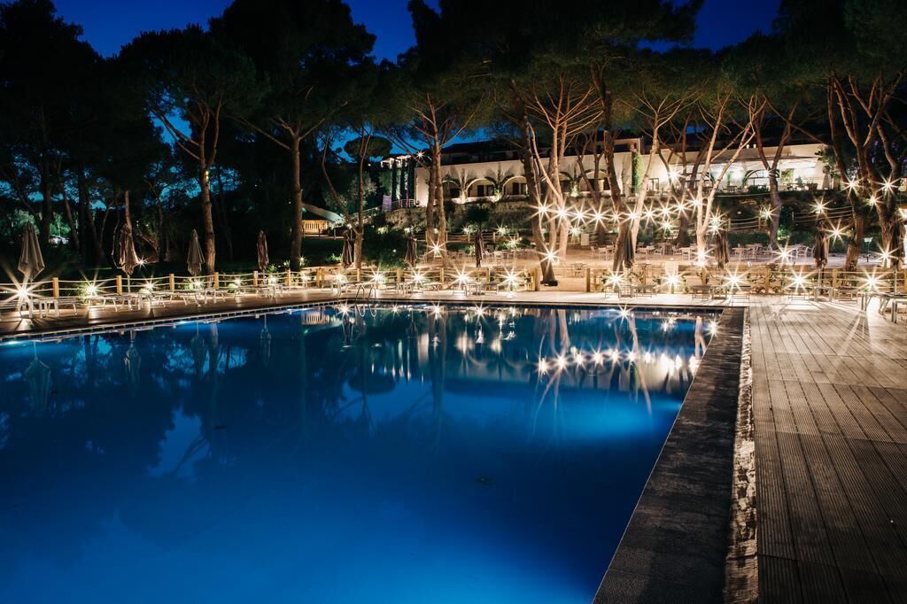 Outdoor wedding area