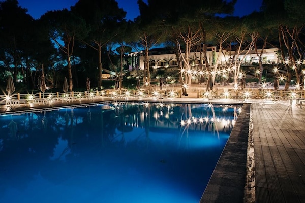 Outdoor wedding area