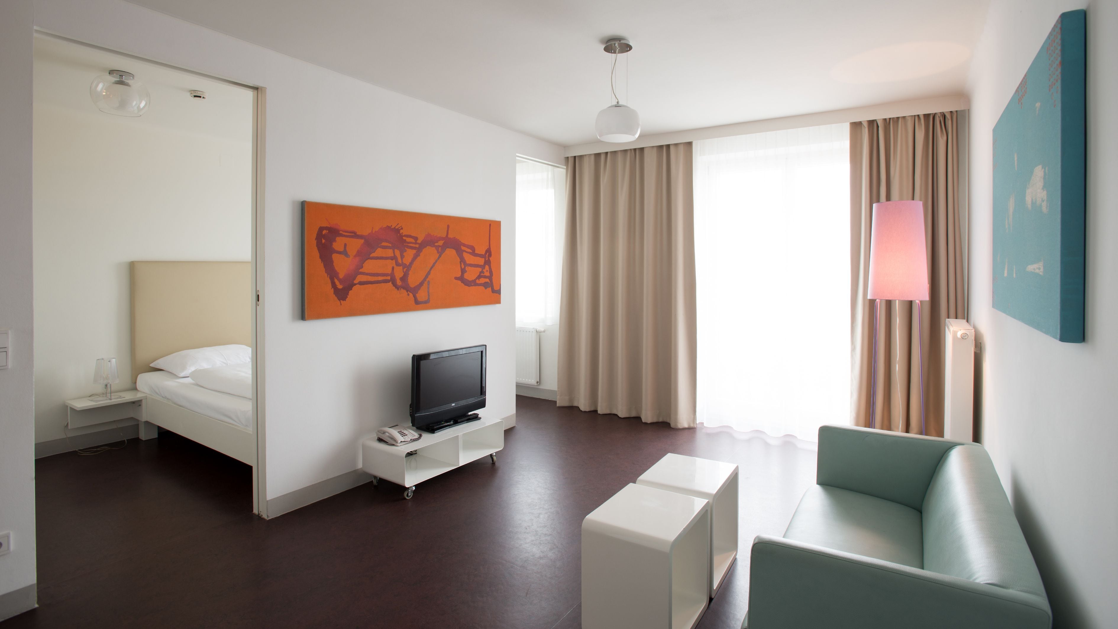 double room (monkey) | living area | 42-inch led tv with cable channels, tv