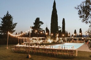 Outdoor wedding area
