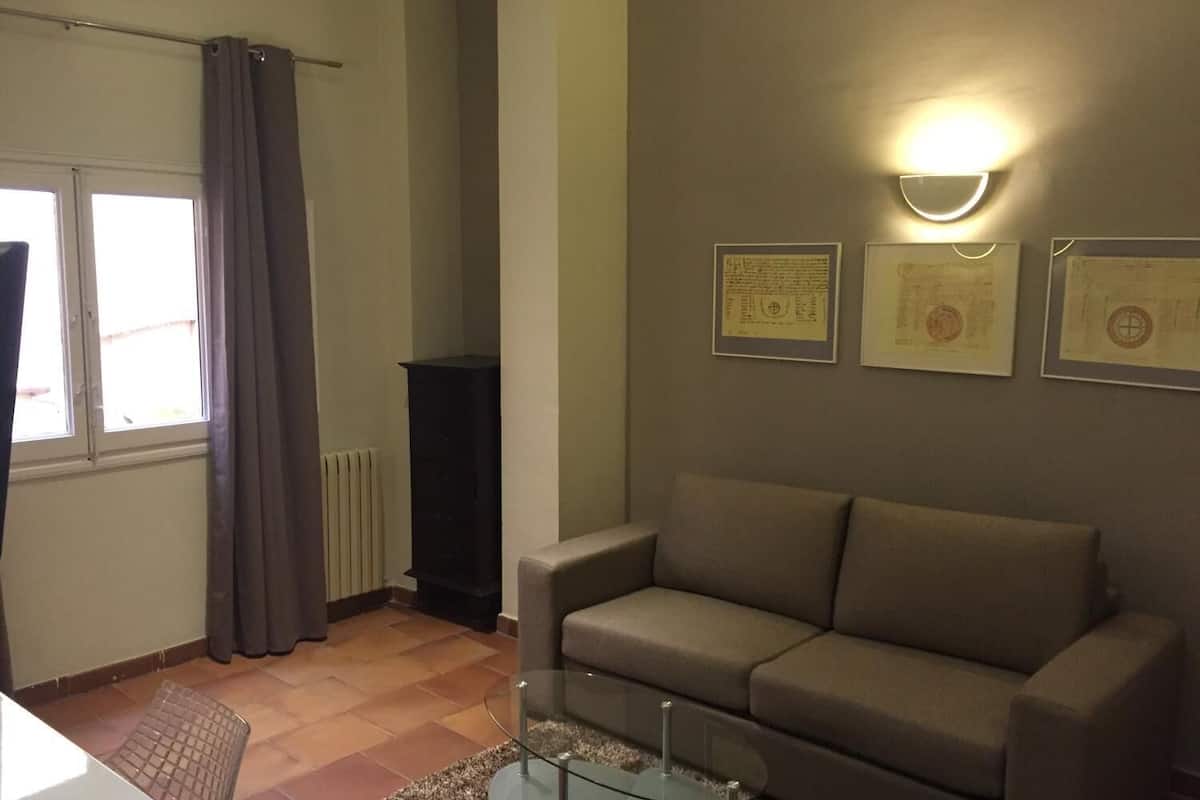 superior double room | living room | tv