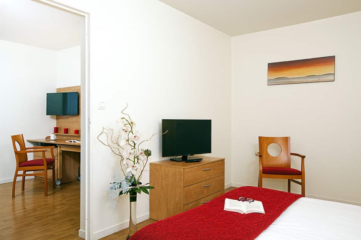 Desk, soundproofing, iron/ironing board, free WiFi