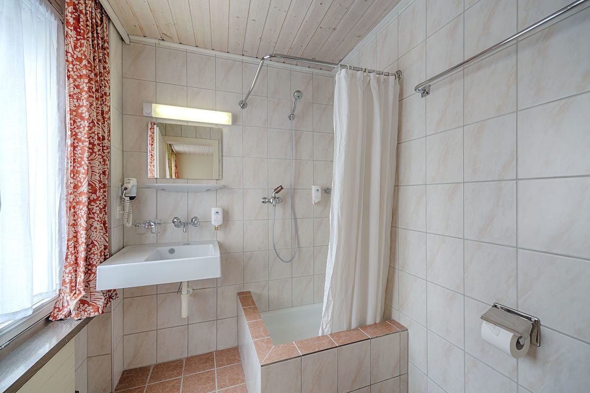 free toiletries, hair dryer, towels