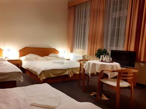 Desk, blackout curtains, iron/ironing board, cots/infant beds - Hotel Casanova (Duchcov)