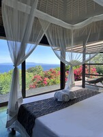 파노라믹 빌라, 침실 2개 | 객실 내 금고, 각각 다른 스타일의 인테리어, 암막 커튼, 다리미/다리미판