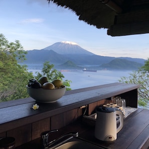 Panoramic Villa, 1 Bedroom | Private kitchen | Full-size fridge, stovetop, coffee/tea maker, cookware/dishes/utensils - Bloo Lagoon Eco Village (Padangbai)