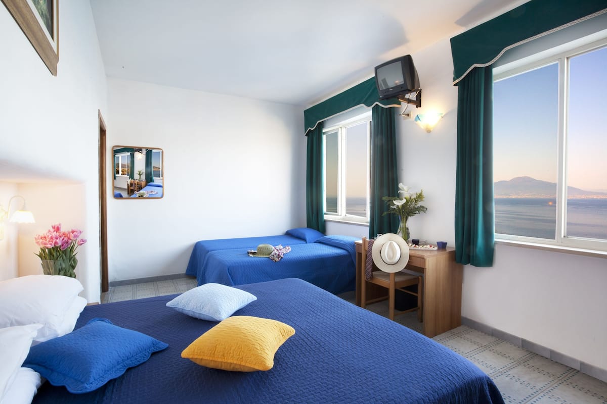 Een kluis op de kamer, een bureau, een strijkplank/strijkijzer