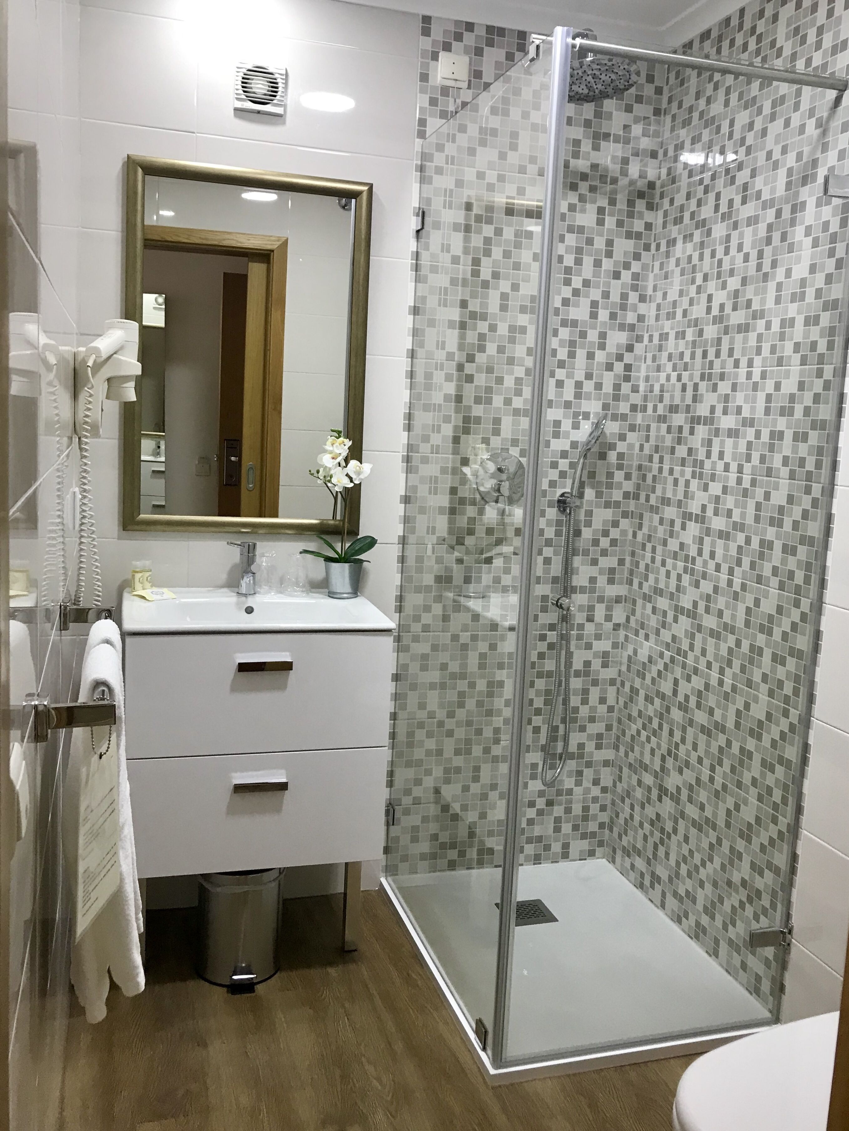 twin room | bathroom | shower, free toiletries, hair dryer, bidet