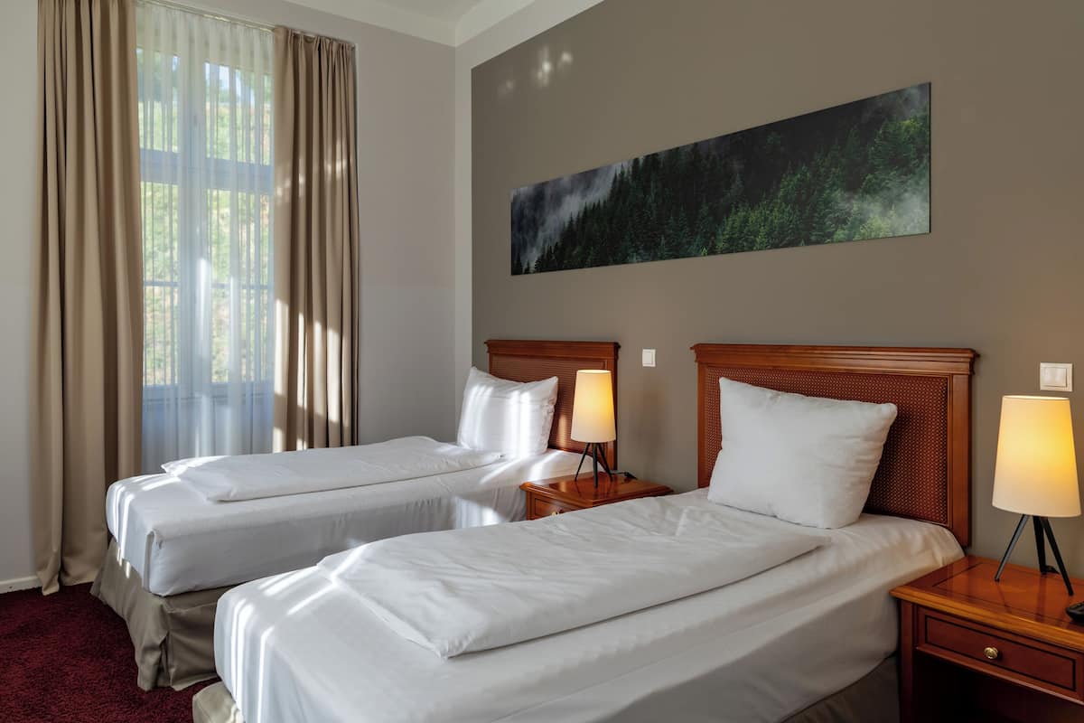 Premium bedding, in-room safe, desk, blackout curtains